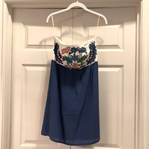 Strapless, party dress.